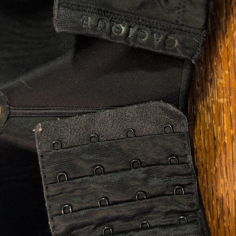 Cacique Solid Black Wirefree Full Coverage Bra 40… - image 3